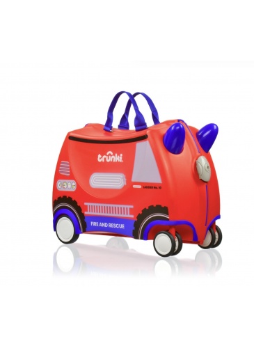 Bērnu koferis Trunki GLIDE 360 FRANK THE FIRE TRUCK