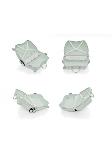 Bērnu koferis Trunki GLIDE 360 SOLI GREEN