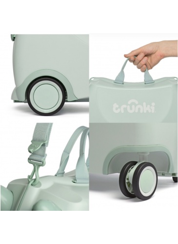 Bērnu koferis Trunki GLIDE 360 SOLI GREEN