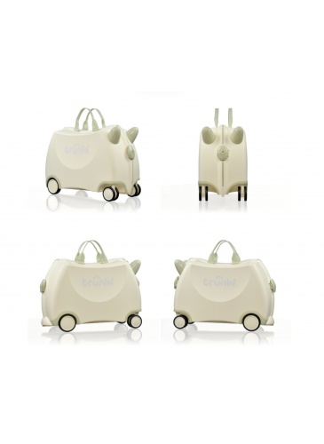 Bērnu koferis Trunki GLIDE 360 SOLI OLIVE