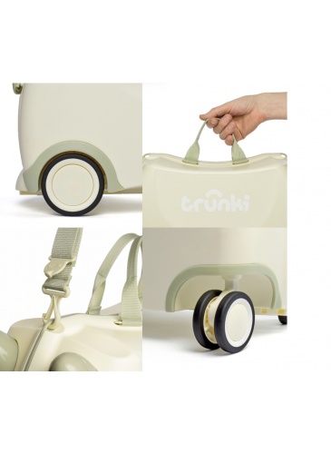 Bērnu koferis Trunki GLIDE 360 SOLI OLIVE