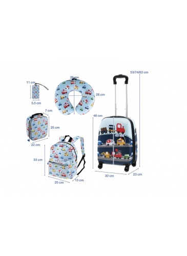 Bērnu komplekts 5gb SUITCASE CARS
