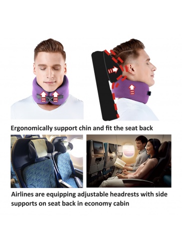 Ceļojuma spilvens ar cietu pārvalku  Smartrip LAVENDER S