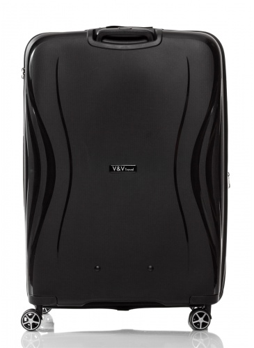 Trolley 76 cm  V&V TRAVEL FLASH LIGHT black