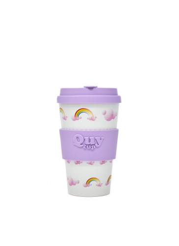 Puodelis QuyCup 400 ml RePET Rainbow