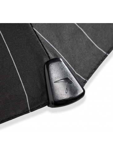 Black foldable umbrella senz° mini automatic  BLACK PIN STRIPE