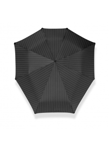 Black foldable umbrella senz° mini automatic  BLACK PIN STRIPE