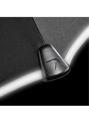 Black foldable umbrella senz° mini automatic BLACK REFLECTIVE
