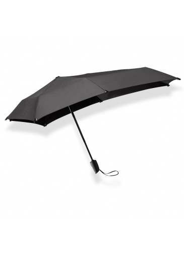 Black foldable umbrella senz° mini automatic pure black
