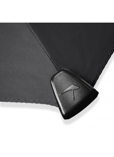 Foldable umbrella mini automatic deluxe pure black